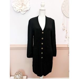 St. John Black Cardigan Sweater